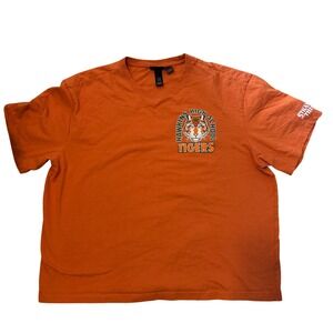 H&M Stranger Things Hawkins High School Tigers Orange Relaxed Fit T-Shirt XXL